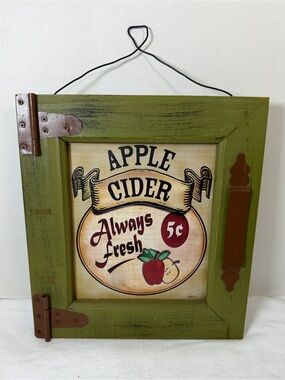 DanDee Apple Cider Framed Art 2011 Green 10 Inch Country Farmhouse Core